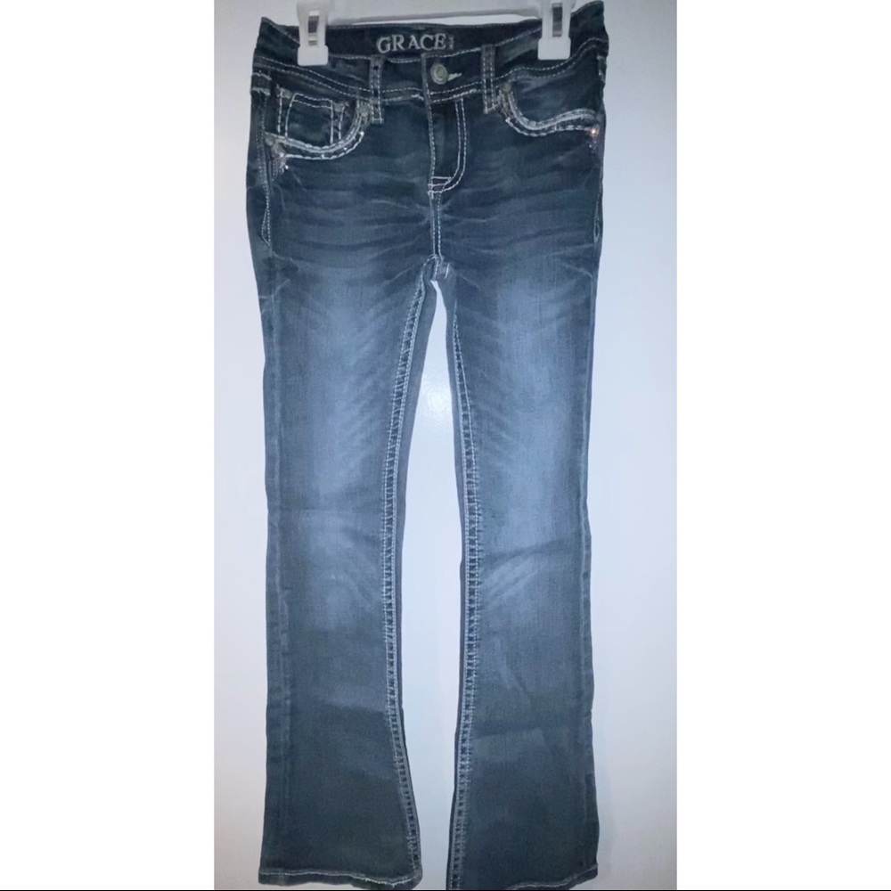 Girls denim flare jeans